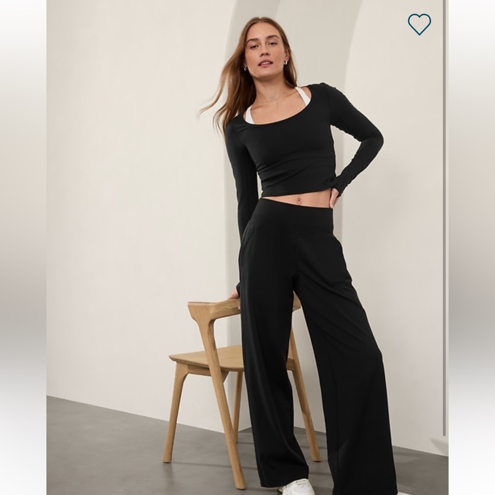 Athleta Venice Black Wide Leg Pants
